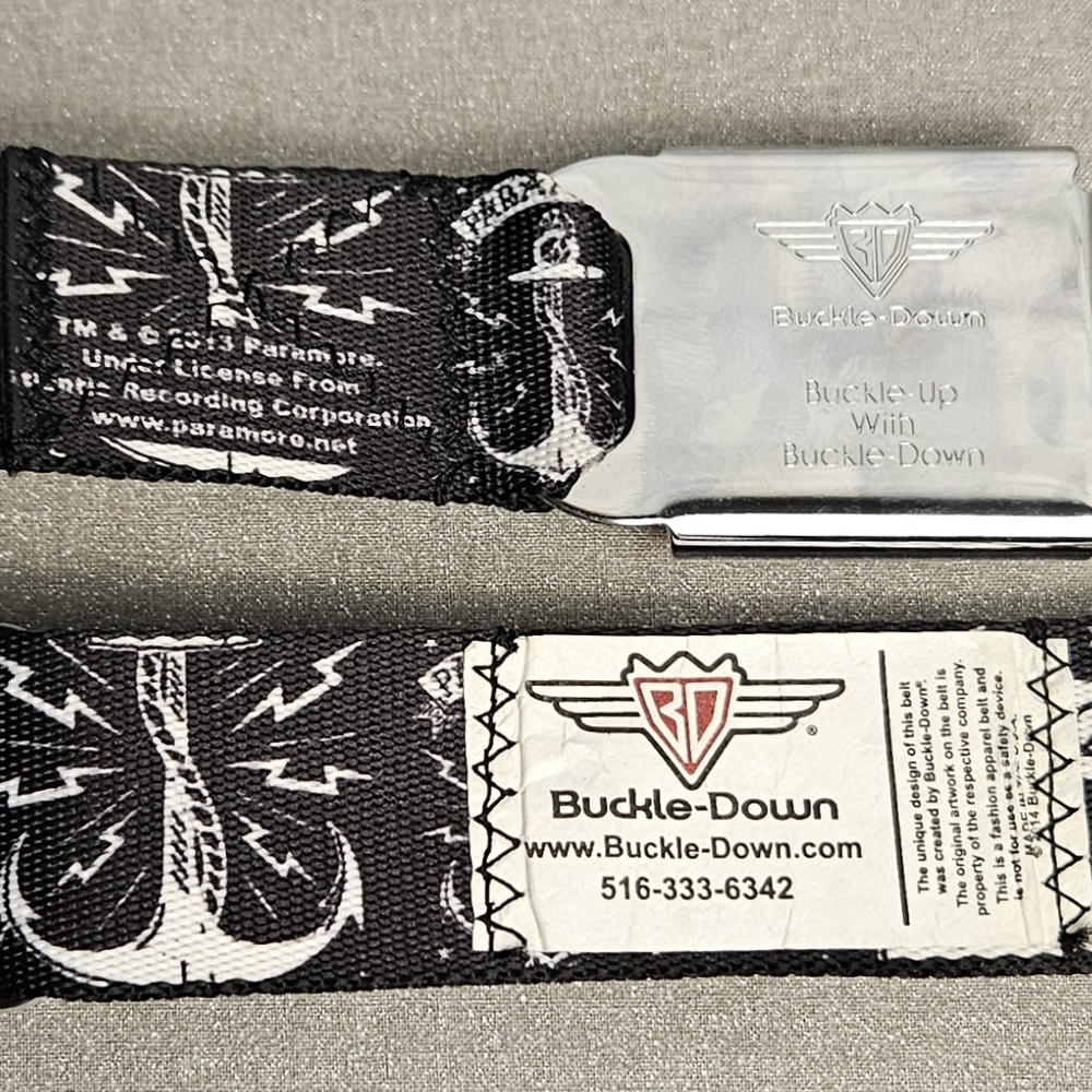 Buckle-Down Paramore Black Belt with Silver Buckle - Picture 5 of 5